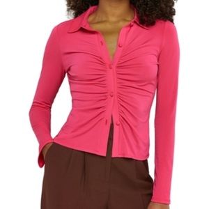 River Island Pink Button-Up Shirt